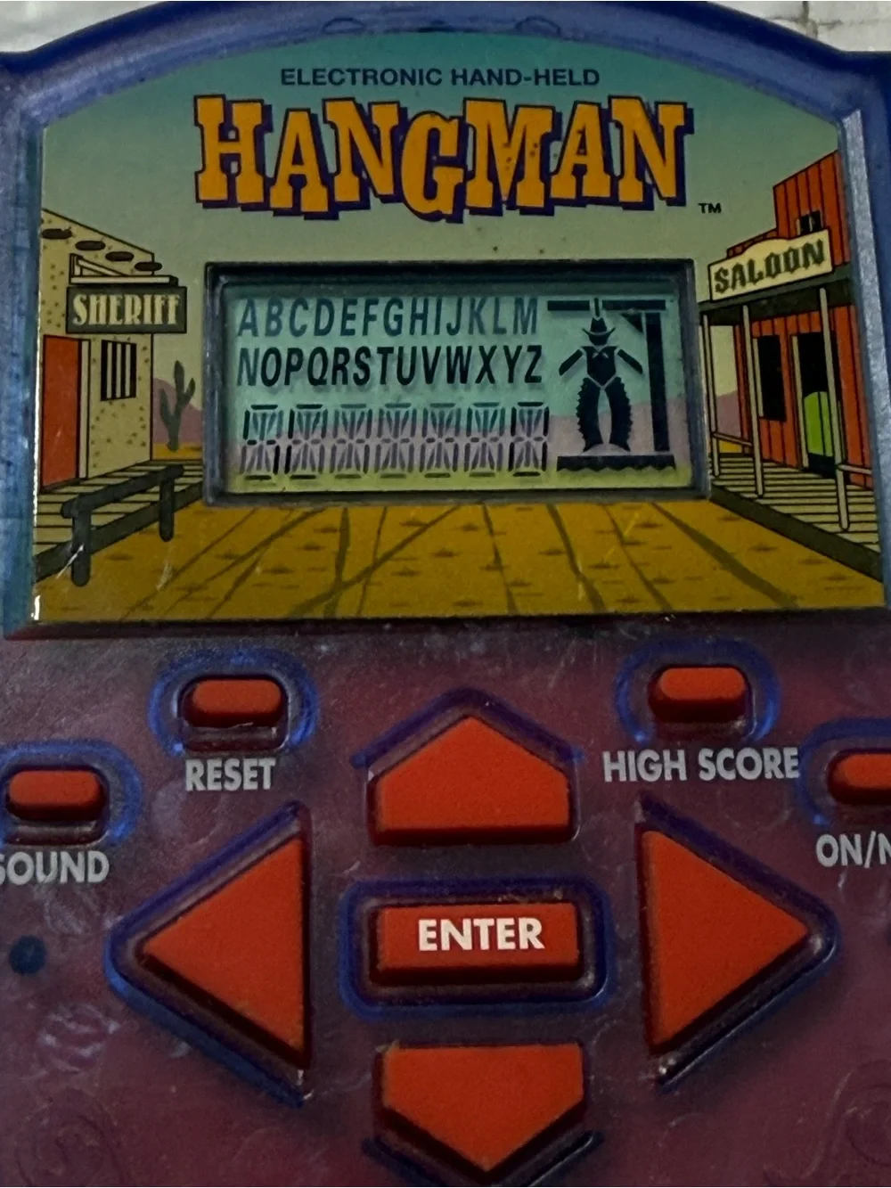 vintage 1995 Milton Bradley Electronic Handheld Hangman game
